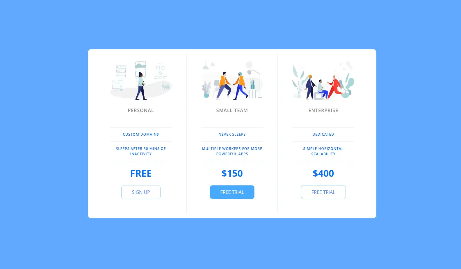 Pricing Panel Website Photo